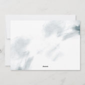 Soft Blue Waterverf Flower kerstfoto-kaart Feestdagenkaart (Achterkant)