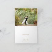 Soft Blue Waterverf Sketting Floral Bedankkaart (Binnen)