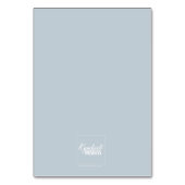 Soft Blue Waterverf Sketting Floral Kaart (Achterkant)