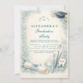 Soft Blue White Coat Dentist Graduation Party Kaart (Voorkant)