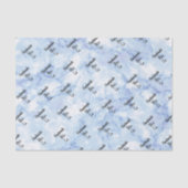 Soft Blue White Marble Tissuepapier (Voorkant)