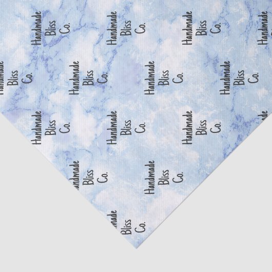 Soft Blue White Marble Tissuepapier (Detail)