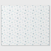  Soft Blue Winter Christmas Watercolor Design  Cadeaupapier (Vlak)