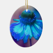Soft Blue Zinnia Flower Ornament (Rechts)