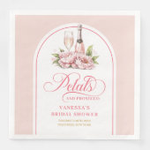 Soft Blush and Gold Petals and Prosecco Napkins Servet (Voorkant)