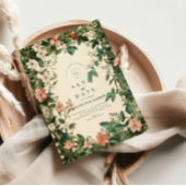 Soft Blush Bloemen Art Nouveau Huwelijk Save The Date