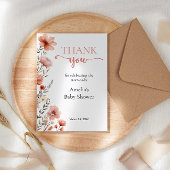 Soft Blush Bloemen Baby in Bloom Bedankkaart