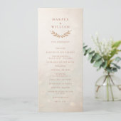 Soft Blush bloemen huwelijksceremonie programma (Staand voorkant)