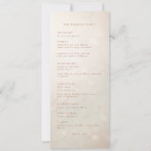 Soft Blush bloemen huwelijksceremonie programma (Achterkant)