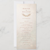 Soft Blush bloemen huwelijksceremonie programma (Voorkant)