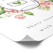 Soft Blush Bloemen Peony Tip Jar Sign Vrijgezellen Poster (Hoek)