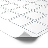 Soft Blush Bloemen Pioen Waterverf Bingo spel Poster (Hoek)