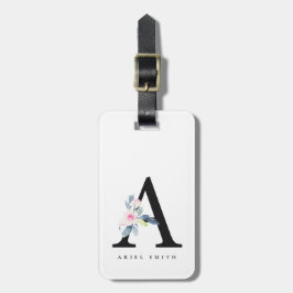 SOFT BLUSH BLUE FLORAL ALPHABETS NAME BRIEF A BAGAGELABEL