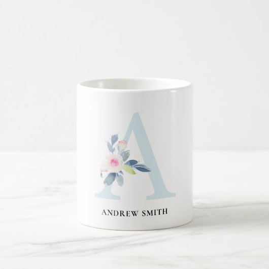 SOFT BLUSH BLUE FLORAL ALPHABETS NAME BRIEF A KOFFIEMOK (Center)