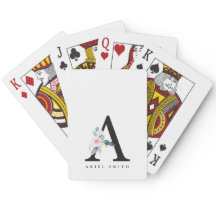 SOFT BLUSH BLUE FLORAL ALPHABETS NAME BRIEF A