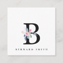 SOFT BLUSH BLUE FLORAL ALPHABETS NAME BRIEF B