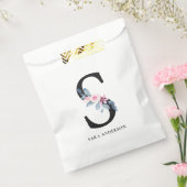 SOFT BLUSH BLUE FLORAL ALPHABETS NAME BRIEF BEDANKZAKJE (Gezegeld)