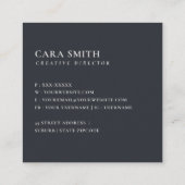 SOFT BLUSH BLUE FLORAL ALPHABETS NAME BRIEF C VIERKANTE VISITEKAARTJE (Achterkant)