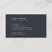 SOFT BLUSH BLUE FLORAL ALPHABETS NAME BRIEF C VISITEKAARTJE (Achterkant)
