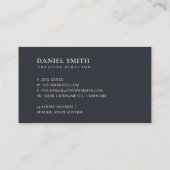 SOFT BLUSH BLUE FLORAL ALPHABETS NAME BRIEF D VISITEKAARTJE (Achterkant)