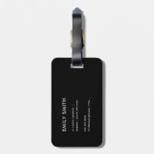 SOFT BLUSH BLUE FLORAL ALPHABETS NAME BRIEF E BAGAGELABEL (Achterkant verticaal)