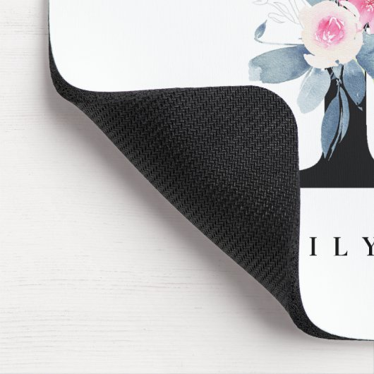 SOFT BLUSH BLUE FLORAL ALPHABETS NAME BRIEF E MUISMAT (Hoek)