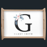 SOFT BLUSH BLUE FLORAL ALPHABETS NAME BRIEF G DIENBLAD<br><div class="desc">Als u nog meer aanpassingen nodig hebt,  kunt u mij op yellowfebstudio@gmail.com vrij klikken.</div>