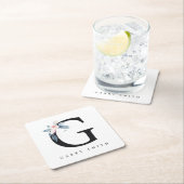 SOFT BLUSH BLUE FLORAL ALPHABETS NAME BRIEF G KARTONNEN ONDERZETTERS (Insitu)