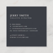 SOFT BLUSH BLUE FLORAL ALPHABETS NAME BRIEF J VIERKANTE VISITEKAARTJE (Achterkant)