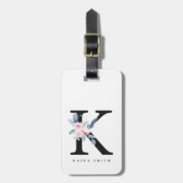 SOFT BLUSH BLUE FLORAL ALPHABETS NAME BRIEF K BAGAGELABEL