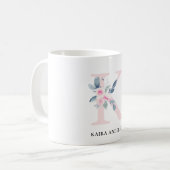 SOFT BLUSH BLUE FLORAL ALPHABETS NAME BRIEF K KOFFIEMOK (Voorkant links)