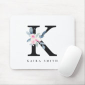 SOFT BLUSH BLUE FLORAL ALPHABETS NAME BRIEF K MUISMAT (Met muis)