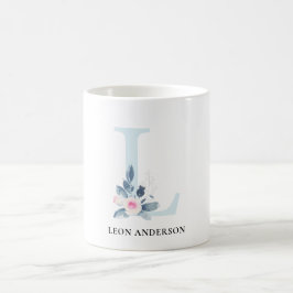 SOFT BLUSH BLUE FLORAL ALPHABETS NAME BRIEF L KOFFIEMOK