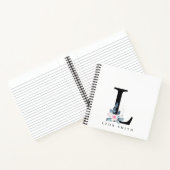 SOFT BLUSH BLUE FLORAL ALPHABETS NAME BRIEF L NOTITIEBOEK (Binnen)
