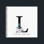 SOFT BLUSH BLUE FLORAL ALPHABETS NAME BRIEF L NOTITIEBOEK<br><div class="desc">Als u nog meer aanpassingen nodig hebt,  kunt u mij op yellowfebstudio@gmail.com vrij klikken.</div>