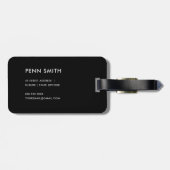 SOFT BLUSH BLUE FLORAL ALPHABETS NAME BRIEF P BAGAGELABEL (Achterkant horizontaal)