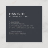 SOFT BLUSH BLUE FLORAL ALPHABETS NAME BRIEF P VIERKANTE VISITEKAARTJE (Achterkant)