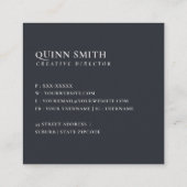 SOFT BLUSH BLUE FLORAL ALPHABETS NAME BRIEF Q VIERKANTE VISITEKAARTJE (Achterkant)