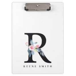 SOFT BLUSH BLUE FLORAL ALPHABETS NAME BRIEF R KLEMBORD