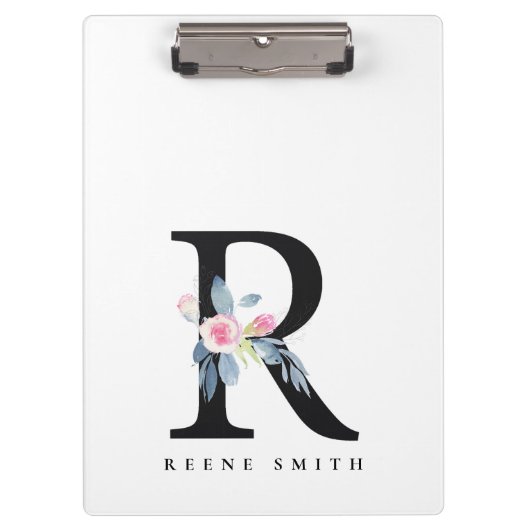 SOFT BLUSH BLUE FLORAL ALPHABETS NAME BRIEF R KLEMBORD (Voorkant)