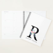 SOFT BLUSH BLUE FLORAL ALPHABETS NAME BRIEF R PLANNER (Display)