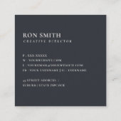 SOFT BLUSH BLUE FLORAL ALPHABETS NAME BRIEF R VIERKANTE VISITEKAARTJE (Achterkant)