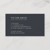 SOFT BLUSH BLUE FLORAL ALPHABETS NAME BRIEF V VISITEKAARTJE (Achterkant)