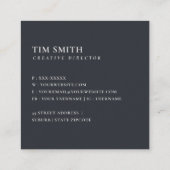 SOFT BLUSH BLUE FLORAL ALPHABETS NAME BRIEF VIERKANTE VISITEKAARTJE (Achterkant)