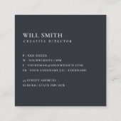 SOFT BLUSH BLUE FLORAL ALPHABETS NAME BRIEF W VIERKANTE VISITEKAARTJE (Achterkant)