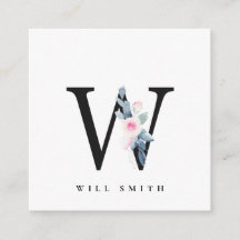 SOFT BLUSH BLUE FLORAL ALPHABETS NAME BRIEF W