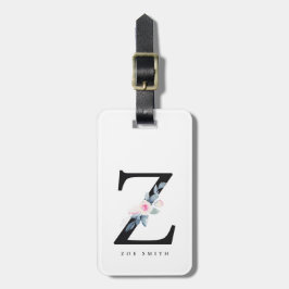 SOFT BLUSH BLUE FLORAL ALPHABETS NAME BRIEF Z BAGAGELABEL