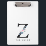 SOFT BLUSH BLUE FLORAL ALPHABETS NAME BRIEF Z KLEMBORD<br><div class="desc">Als u nog meer aanpassingen nodig hebt,  kunt u mij op yellowfebstudio@gmail.com vrij klikken.</div>