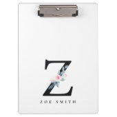 SOFT BLUSH BLUE FLORAL ALPHABETS NAME BRIEF Z KLEMBORD (Voorkant)