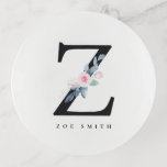 SOFT BLUSH BLUE FLORAL ALPHABETS NAME BRIEF Z SIERSCHAALTJES<br><div class="desc">Als u nog meer aanpassingen nodig hebt,  kunt u mij op yellowfebstudio@gmail.com vrij klikken.</div>